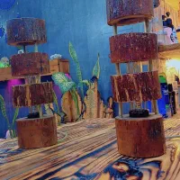 آباژور تنه درخت طبیعی خاص|چراغ خواب و آباژور|اهواز, زرگان|دیوار