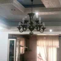 لوستر تمیز تمیز برنز ۴ شاخه ۸ لامپ جفت