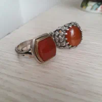 دو عدد انگشتر نقره معاوضه با پرنده گرینچیک،قناری و