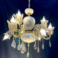 لوستر 8 شعله  تولید انواع لوستر های برنزی|لوستر و چراغ آویز|اراک, |دیوار