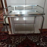 میز استیل دو طبقه قدیمی محکم