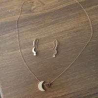 نیم ست گردنبند طلا و گوشواره نوی نو