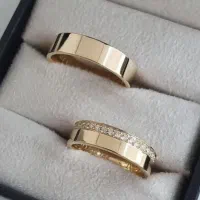 حلقه ست  ازدواج طلا و پلاتین