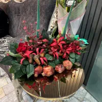 شمع و گل یلدایی|گل مصنوعی|مشهد, گلبرگ|دیوار