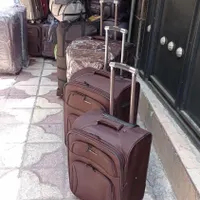 چمدان مسافرتی با کاور چهار چرخ|کیف، کفش، کمربند|شیراز, بازار|دیوار