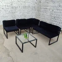 مبل فلزی L ال با کیفیت ۵نفره