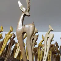 مجسمه چوبی (غزال چوبی) چوب گردو