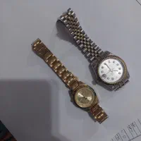 دو عدد ساعت رولکس زنانه شیک سه موتوره تقویم دار