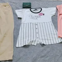 شلوار و تیشرت و کیف پول دخترانه