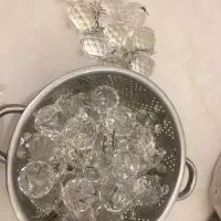 گوی اتریشی اصل و قدیمی دو رنگ بلوری و شامپاینی