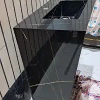 روشویی ایستاده مشکی مدل سنگ