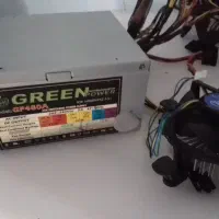 پاور گرین 480 وات و فن cpu و رم 2 گیگ ddr3