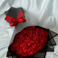 دسته گل روبانی