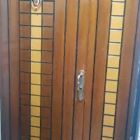 درب چوبی دولنگه سالم سالم