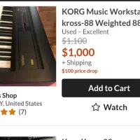 korg kross 88 key سینتی سایزر ورک استیشن کرگ|پیانو، کیبورد، آکاردئون|تهران, نیروی هوایی (پیروزی)|دیوار