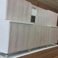 کابینت اشپز خانه فلز درب چوبی ۳متر بالاوپایین|مصالح و تجهیزات ساختمان|سمنان, |دیوار