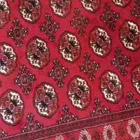 قالیچه ی ترکمنی دستبافت رنگ روناس