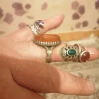 5عددانگشتر نقره. بانگین.