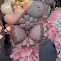 دسته گل ایستاده بادکنکی تولد بچه نوزاد کادو دختر