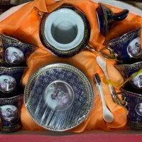 دو سرویس چایخوری سرمه ای خارجی