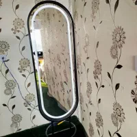 آینه ایستاده دوسر گرد مشکی زرکالا