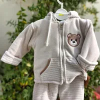 کاپشن و شلوار مخمل دخترانه نوزادی