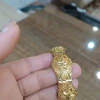 دستبند طرح هندی نقره روکش طلا