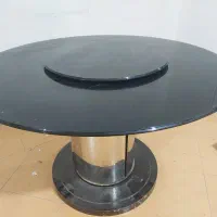 میز نهارخوری شیشه ای گرد