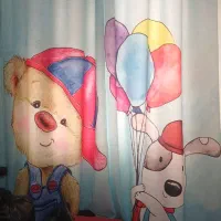 یک عددپرده اتاق کودک،مدل عروسکی وپانچ،|سرویس روتختی|فردیس, فرامرزیه|دیوار