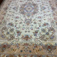 (فرش حق زاده)جفت۶متری خطیبی۴۰رج مرینوس گل ابریشم