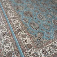 یک جفت فرش ۱۲متری طرح افشان آبی صددرصدنخ