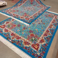 فرش دستباف تبریز گل ابریشم ۵۰ رج خوش رنگ
