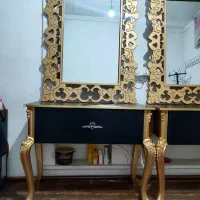 آینه وکنسول آرایشگاه|بوفه، ویترین، کنسول|قزوین, |دیوار