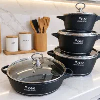 سرویس قابلمه چدن گرانیتی ۸ پارچه ام جی MG تک عمده