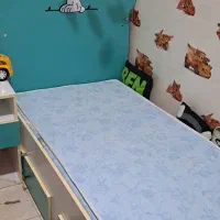 کمدو تخت کودک باتشک طبی فنری وپاتختی و فرش|تخت و سرویس خواب|اسلام‌شهر, شهرک قائمیه|دیوار