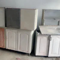 کابینت فلزی آشپزخانه همراه سینگ