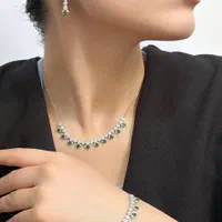 سرویس نقره زنجیری مشابه طلا آبکاری روکش طلا حمیدی|بدلیجات|تبریز, |دیوار