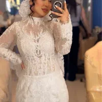 لباس عروس ماهی دانتل فرانسه