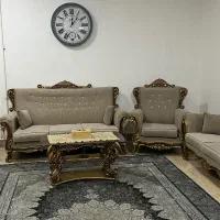 مبل استیل سلطنتی مدل کلاسیک، ۷ نفره، ‌نگین دار