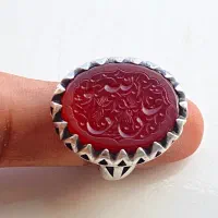 انگشتر نقره عقیق دستساز