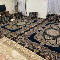 دو تیکه فرش اصل دو در سه با شش پشتی|فرش|بانه, |دیوار