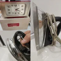 اتو قویمی سالم و ساعت رو میزی قدیمی