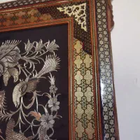 تابلوی قلمزنی با قاب خاتم 60×50 سانتیمتری|تابلو، نقاشی، عکس|تهران, مینی‌سیتی (شهرک نفت)|دیوار