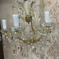 سه عدد لوستر سالم 6 شعله 6 شاخه کریستالی|لوستر و چراغ آویز|اردبیل, |دیوار