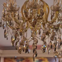 لوستر ۸شاخه ، جفت ، نسکافه ای نو وسالم بدنه فلز|لوستر و چراغ آویز|تهران, نیروی هوایی (پیروزی)|دیوار