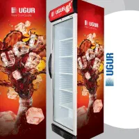 نمایشگاه یخچال تک در نوشیدنی فروشگاهی