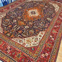 جفت۶متری دستباف زمینه سرمه ای نقشه قبا|فرش|تهران, اکباتان|دیوار