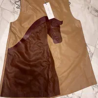 پیراهن مزونی  کوتاه چرم