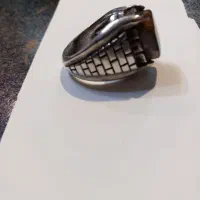 انگشتر نقره با نگین شجر پاییزی