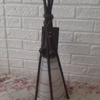 لوستر تک شاخه فانتزی چوبی